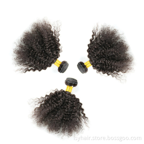 100% Virgin Brazilian Hair Drop Ship Hair Bundles Afro Puff Kinky Curly Mongolian Remy  Deep Wave Hair WEAVING